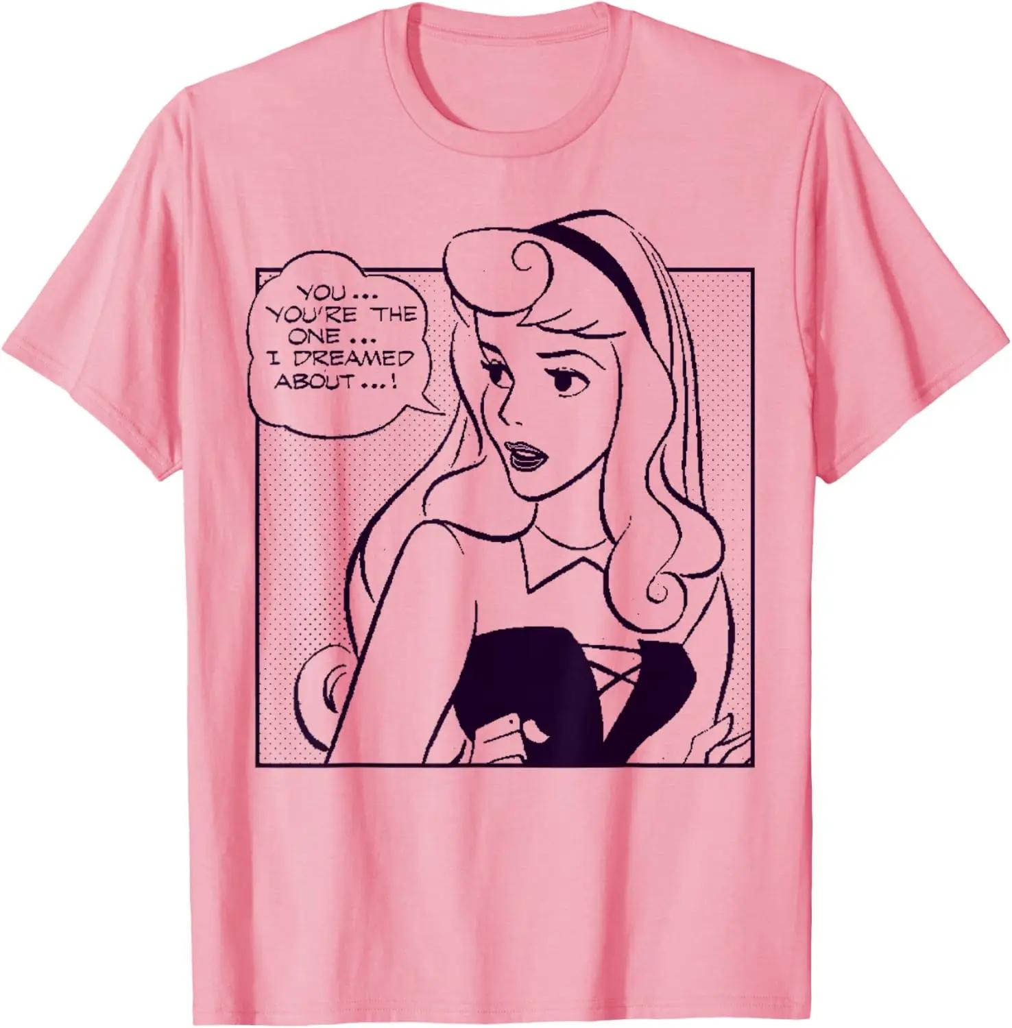Fashion Casual Disney Sleeping Beauty You re The One I Dreamed about Comic T-Shirt S-4XL Summer L