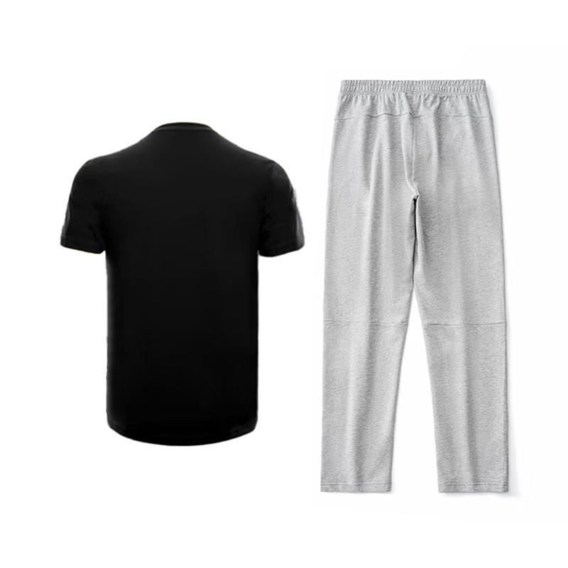 Li Ning Casual Sportswear Unisex Standard Black+Heather Gray AHSQ777-1+AKLVJ51-1