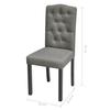 VidaXL 4x Dining Chair Fabric Grey Furniture Dining Chair Kitchen 242224