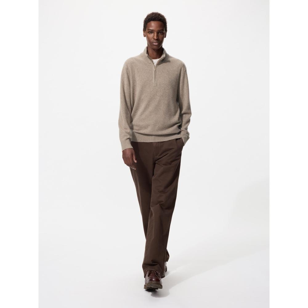 Uniqlo Japanischer Kaschmir Pullover mit halbem Reißverschluss