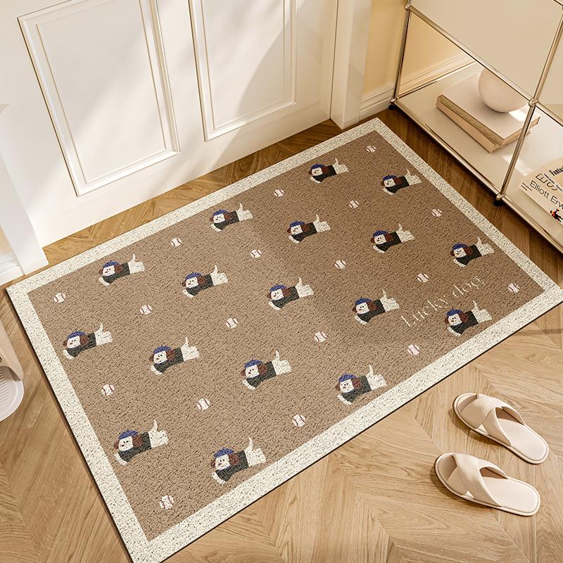 

Alfombra para puerta de entrada de dibujos animados,alfombra para puerta,anillo de seda antideslizante y resistente a la suciedad 40cm x 60cm