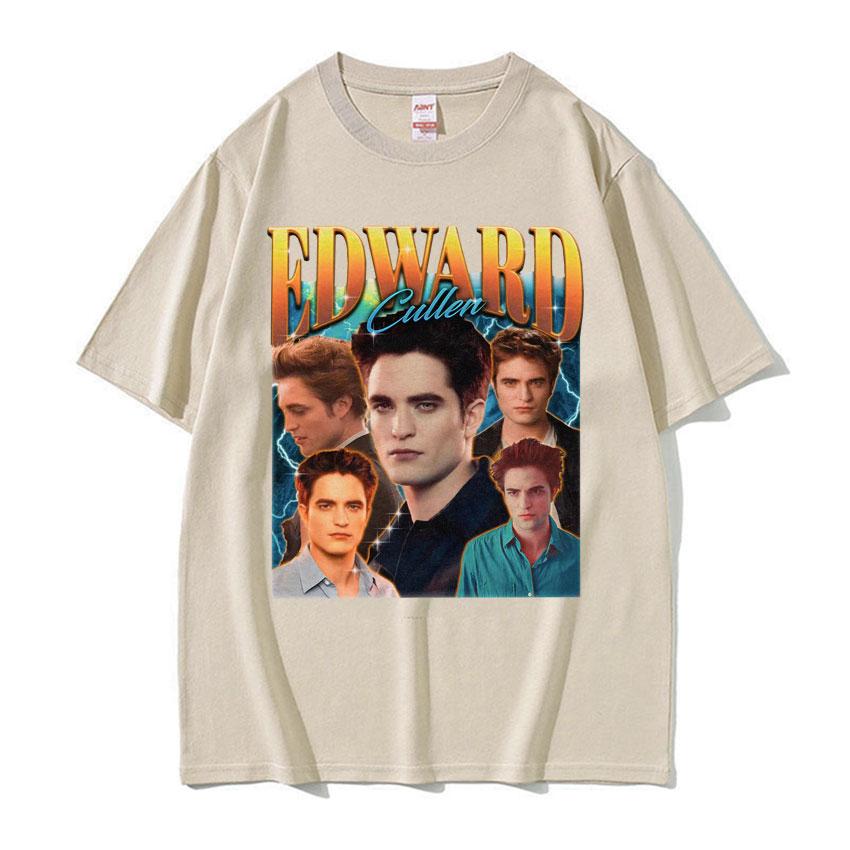Edward Cullen Retro 90s Graphic T Shirt Twilight Movie Classic Short Sleeve T Shirts Unisex Women Fashion Gothic Streetwear Tshirt