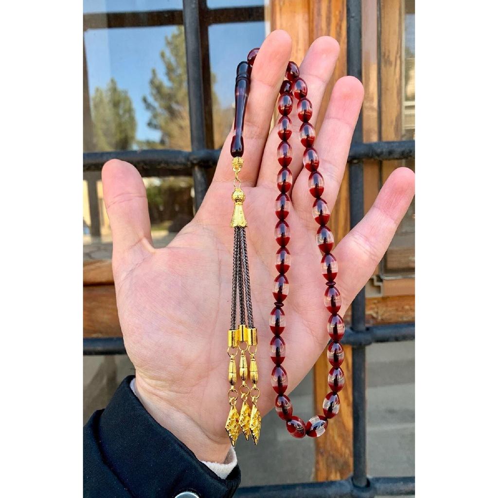 Herren-Gebetsperlen aus Vernier-Pulver-Bernstein