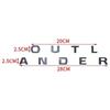 Für Mitsubishi 13-19 Outlander Buchstaben Motorhauben-Emblem Front-Hauben-Emblem 3D ABS Aufkleber Chrom Schwarz Auto Styling Zubehör