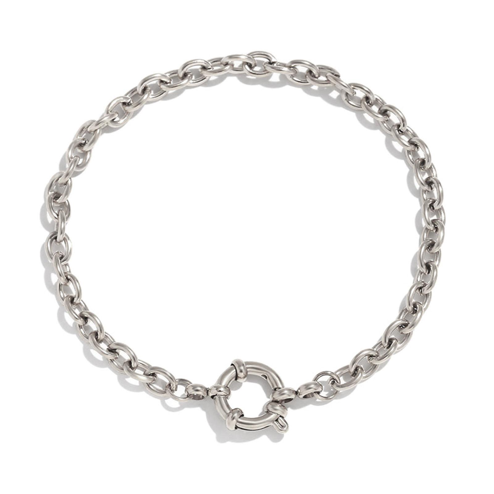 

Unique Chain Buckles Paperclip Bracelet Craft from Stainless Steel Materials for Everyday Wear and Parties Supplies