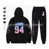 Cartoon boy group front and rear printing digital couple hooded leggings set
