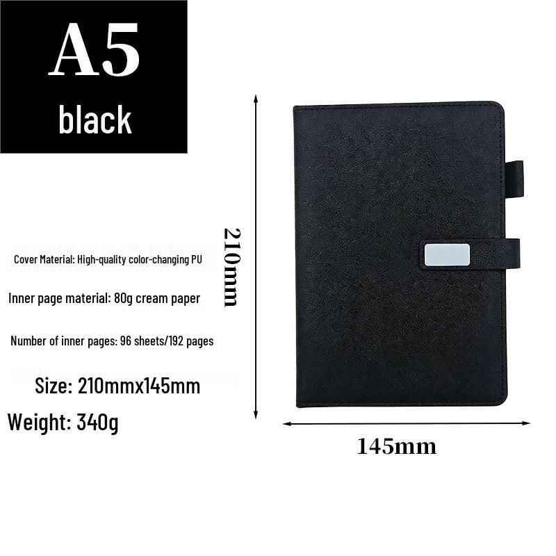 A5 Metal Buckle Custom Business Diary with PU Cover and Custom Logo