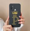 For OPPO F19 Pro+ F19S F9 F11 F15 F17 F5 F7 Case Cover Luxury Fashion Phone Bags Protective Matte Liquid Soft Silicone Crown Letters For OPPO Bumper