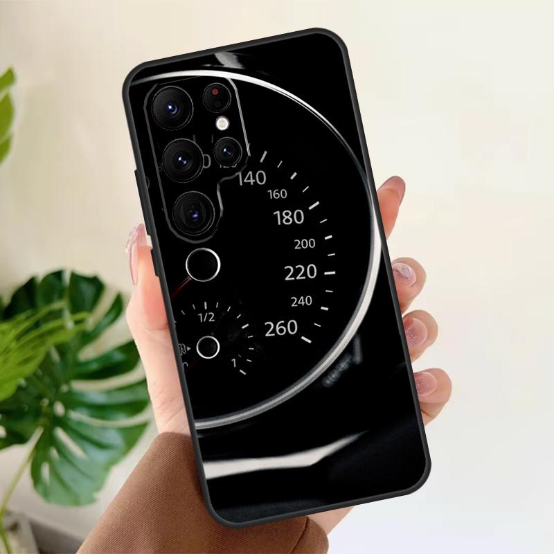 

Cool Retro Speedometer Soft Case For Samsung Galaxy S21 S22 S23 S24 S25 Ultra S9 S10 Plus S20 FE S24 FE Phone Cover Galaxy S23 Plus