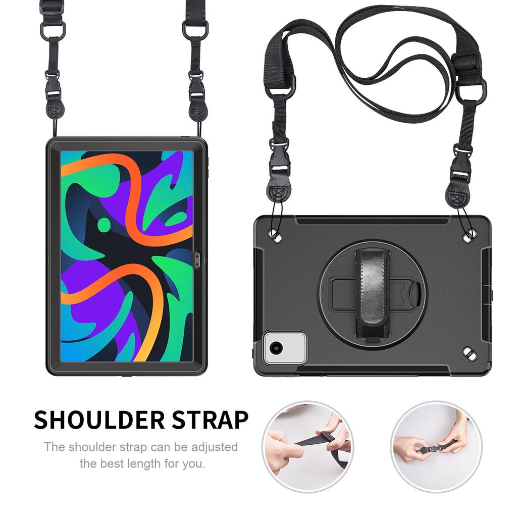 Für Lenovo Tab K11/Tab M11 Hülle PC+TPU Ständer Tablet-Hülle mit Stifthalter, Schultergurt