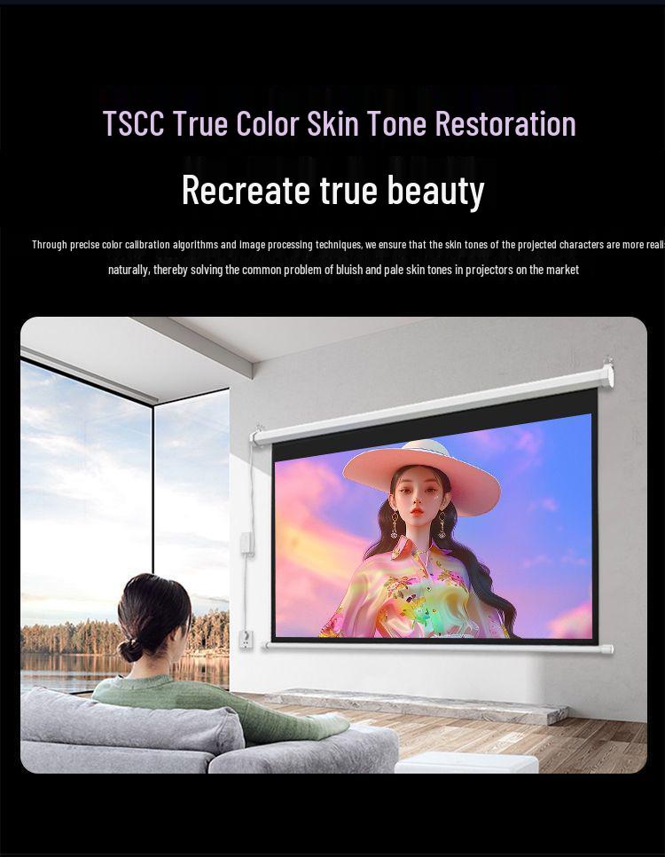 4K Ultra HD Smart Projector with Daylight Visibility, Bluetooth, and 5G Screen Casting for Home Theater