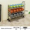 JINGGENG Stainless Steel Mobile Sports Ball Storage Rack