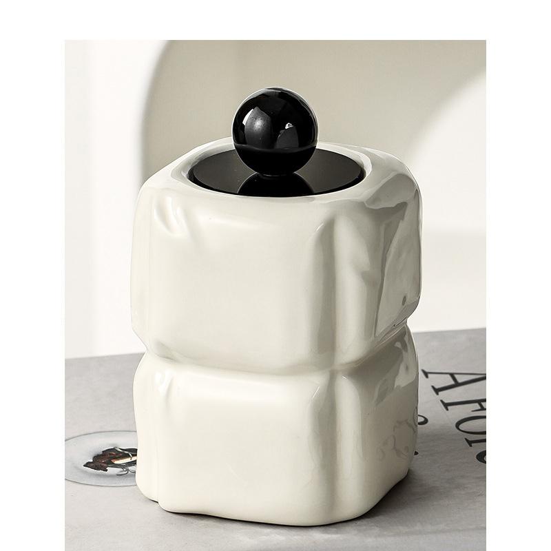 Nordic Dental Floss Box Storage Jar Desktop Home Creative Zahnstocher Tube Cotton Swab Box Storage Box Modern Home Decoration
