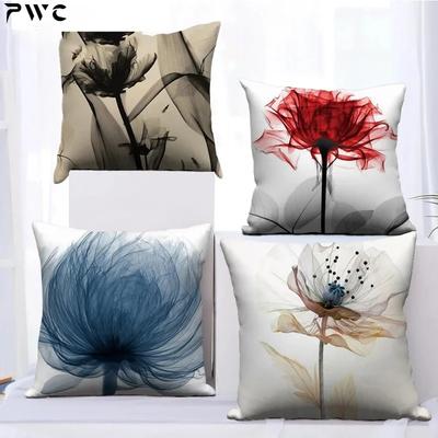 Pink White Pattern Gift Pillow Covers Flower Pattern Cushion Cover for Home Sofa Decorative Throw Pillowcase 45*45cm