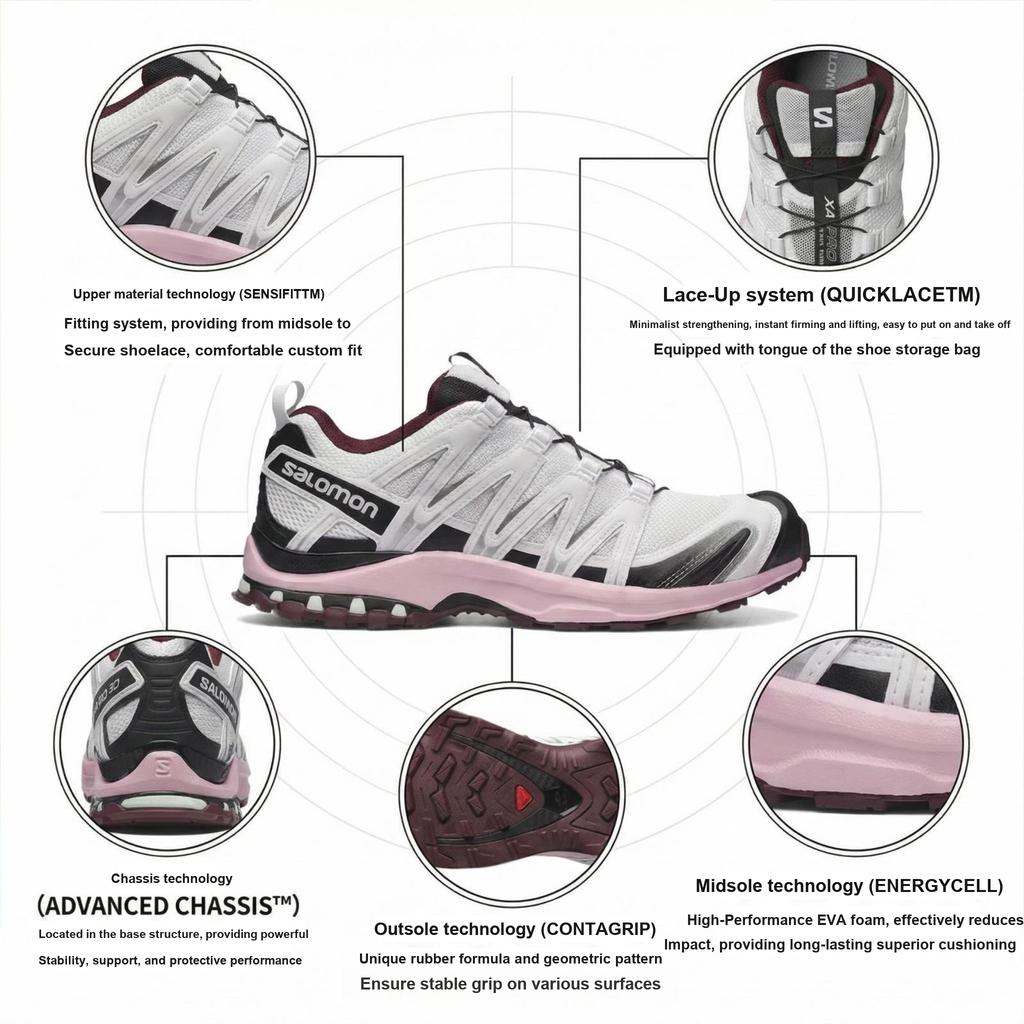 SALOMON XA Pro 3D White Black Fairy Tale Unisex Sneakers L47867600