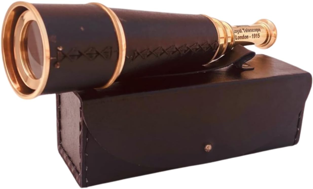 

Винтажный подзорная труба Декоративный телескоп 18 | Пиратская подзорная труба Подарок для скаута Капитан корабля 1915 Королевский телескоп Лондон Реквизит Подарок для мужчин мальчиков женщин M аэро