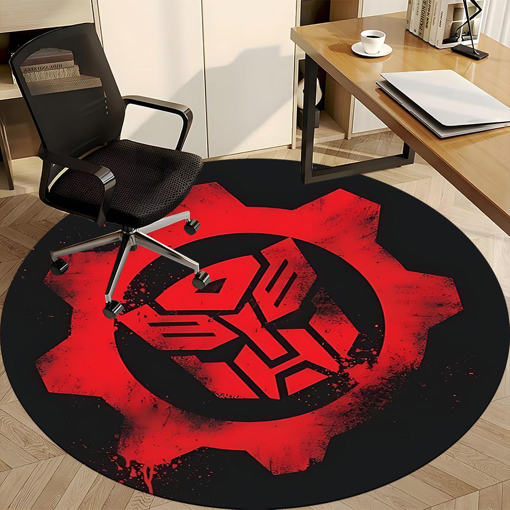 1pc Transformers Office Round Area Rug, Under Office Chairs Bedroom Living Room Home Decor a0926124