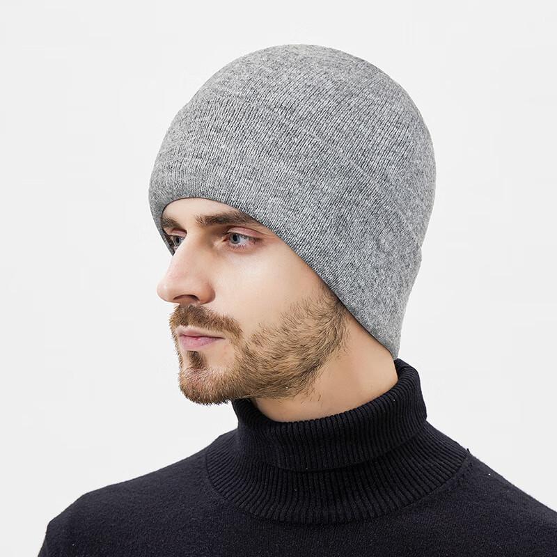 

Зимняя флисовая шапка-бини из шерстяного трикотажа с защитой ушей One Size, Single