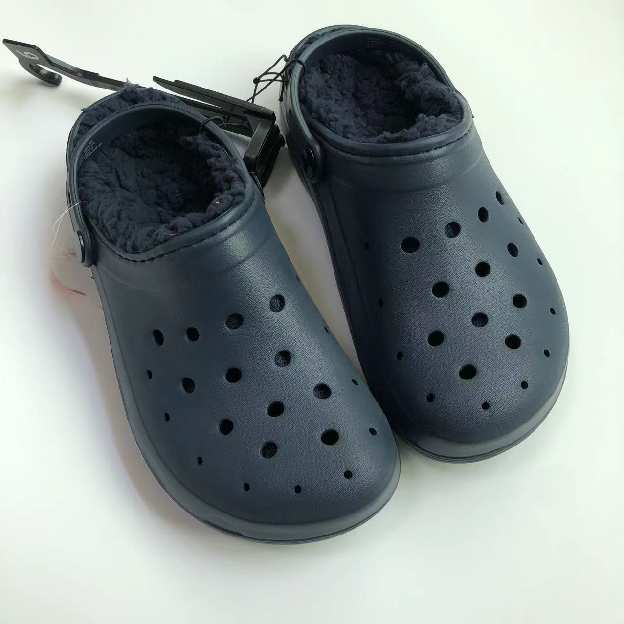 

Зимние домашние хлопковые тапочки с отверстиями, уличные тапочки-двойки, детские хлопковые тапочки с персонализированной печатью 37 темно-синий