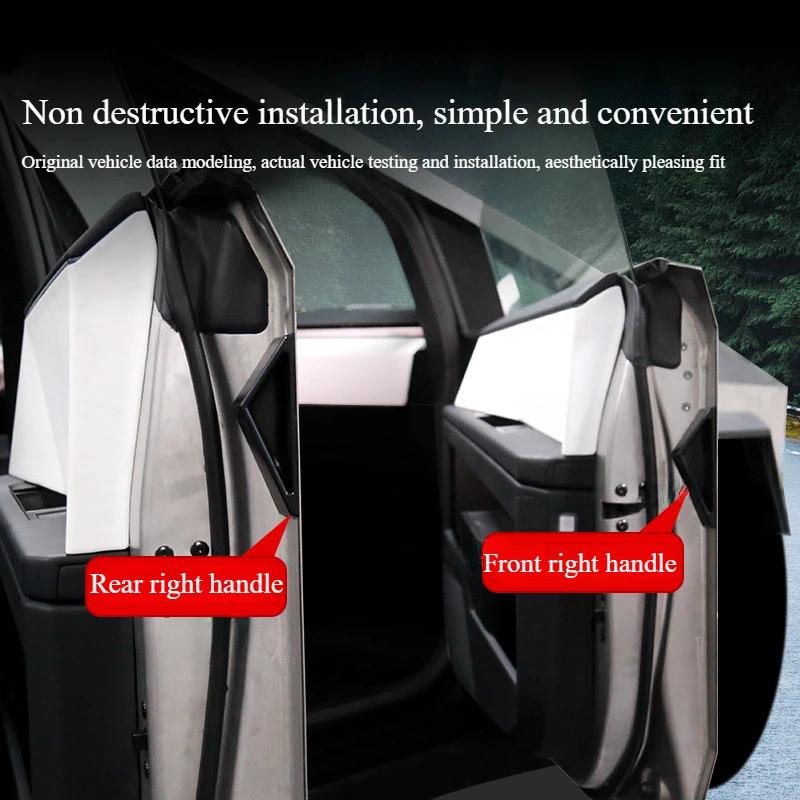 For Tesla Cybertruck 2025 Car Door Edge Protection Handle Anti-collision Strip Door Handle Handprint Resistant Car Accessories