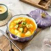 Little Happiness Multi-Function Pumpkin Cast Iron Enamel Pot for Stew, Soup, and Induction Cooking