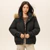 Men Women Cotton-padded Coat Women's Winter Hooded Parkas Fur Collar Thicken Warm Outerwear Cotton Coat Male Outdoor Parkas