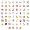 10/30/60pcs Kawaii Cartoon  Eevee Stickers Anime Graffiti Decals Laptop Guitar Suitcase Phone Cute Decoration Sticker Toy