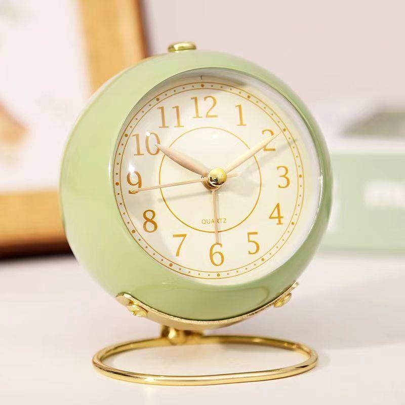 Alarm Clock Student Mini Version Bedroom Desk Bedside Ornaments Ins Retro Paint Simple Creative Hour Clock