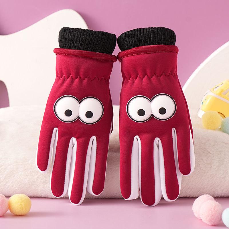 Kinder Wasserdichte Rutschfeste Winterhandschuhe, Fleecegefüttert für Radfahren bei kaltem Wetter und Schneespiel