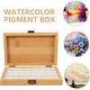 Watercolor Paint Palette 36 Empty Half Pans 4x6 Inch Wooden Travel Box Case for Acrylic Gouache Painting Amateur Hobbyists Painting Artists Lovers