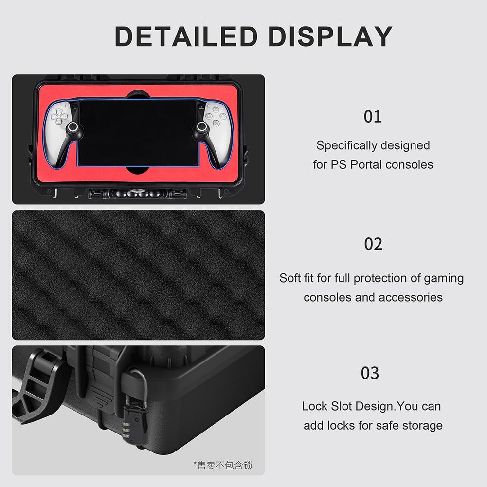 Travel Carry Bag for PS5 Portal Waterproof Anti-scratch Protection Bag Handheld Game Console Carrying Bag for PlayStation Portal