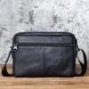 New Men's Leather Shoulder Bag Top Layer Leather Casual Backpack Horizontal Crossbody Bag Trendy Men's Bag 10-inch IPad Bag NZPJ