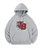 [Non-Fleece Or Fleece-Lined] Flaming Print Hooded Sweatshirt (Type B)