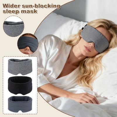 Masque de sommeil pour les yeux, Masque pour les yeux élargi et respirant, Masque pour les yeux en coton enveloppant, Masque pour les yeux doux pour la peau