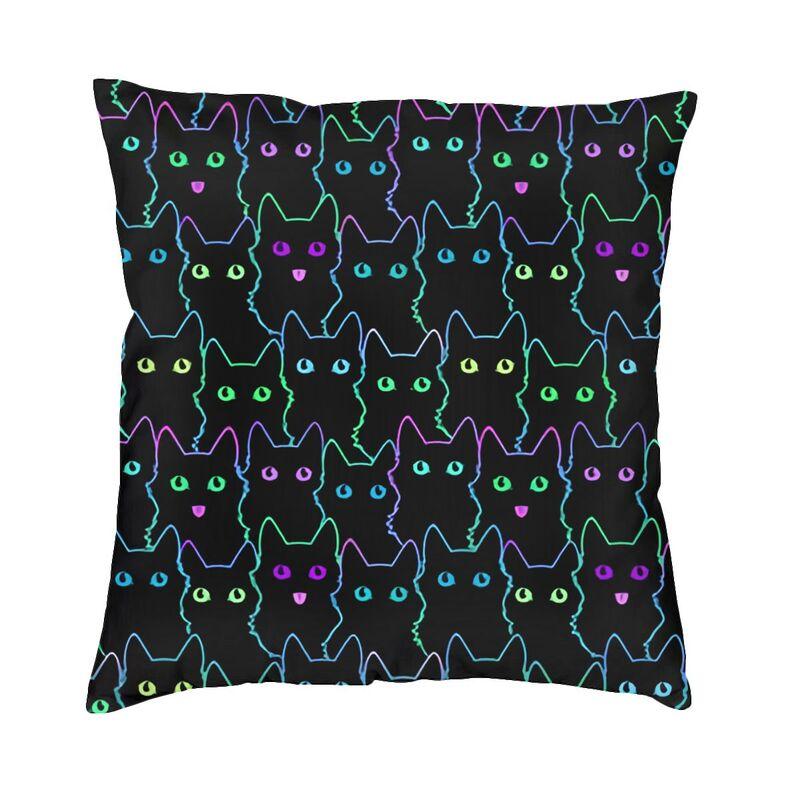 M Witch In Black Square Pillowcover Home Decor Occult Witchy Magic Cushions Throw Pillow For Car Double-Sided Printing