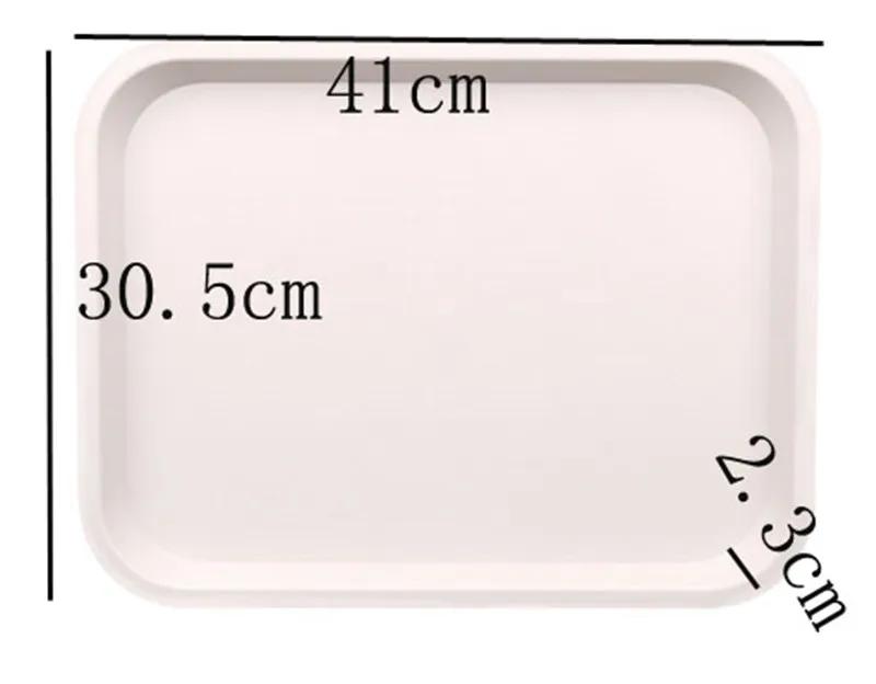 ABS anti slip plastic tray brown red green yellow color plastic plate fruit tray restaurant snake bar tea cake bread food dish