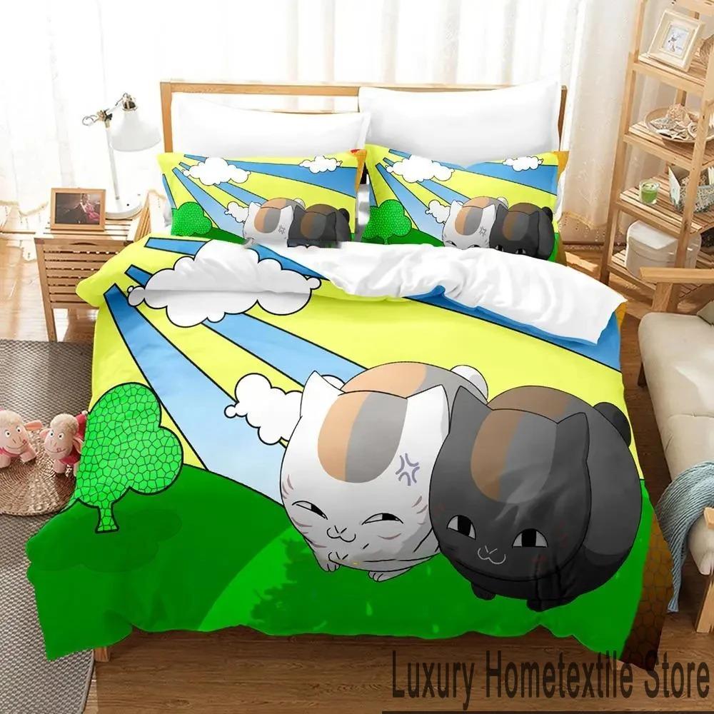 3D Print Anime Natsumes Book of Friends Bedding Set Boys Girls Twin Queen King Size Duvet Cover Pillowcase Bed Boys Adult