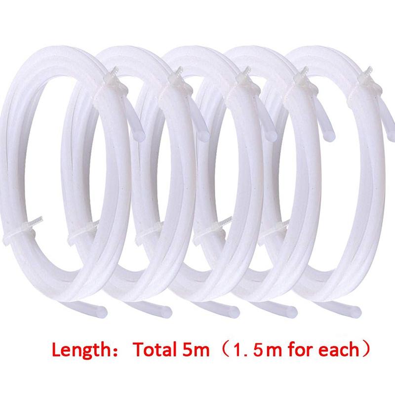 5 Pieces Ptfe Tubing (1.5M) with 10 Pieces Pc4-M6 Fittings and 10 Pieces Pc4-M10 Fitting Connector for 3D Printer 1.75mm