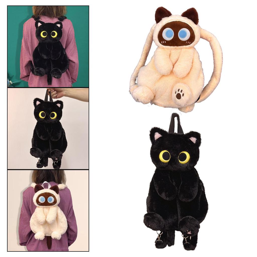 Backpack School Satchel Travel Bag Handbag Soft Cartoon Cat-Shaped for Women Work And