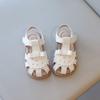 Toddlers Baby Kids Princess Shoes for Girls Toe-covered Anti-kick T-strap with Bowtie Sweet Summer Sandals Cut-outs 2025 Summer