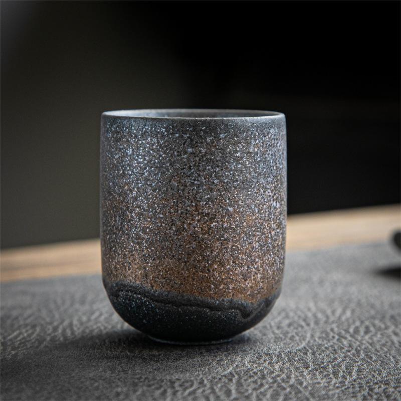 Creative Ceramic Cup Kung Fu Teacup Espresso Coffee Cup Tea Cup Coarse Pottery Cup Retro Teacup