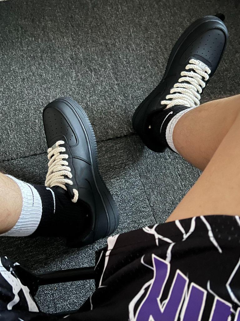 Original Pure White Air Force 1 Year of the Horse Limited Low-Top Sneakers, Black Sports Casual Shoes, Wheat Color, Unisex Style