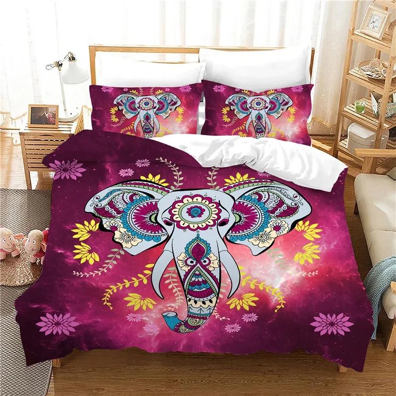 

Comforter Boho Bedclothes Dreamcatcher Bedding Set Polyester S Home Textile Indian Elephant Set King Comforter (quilt)-EU Single(135*200cm)3pcs