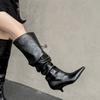 Fashion 2025 Autumn Winter Fashion Soft Leather Women Over the Knee Boots Elegant Thin High Heels Casual Party Long Boots Shoes Botas