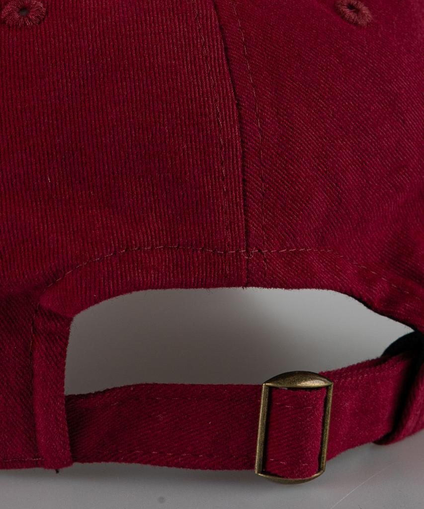 Bichiseuaenkeulim Santa Monica Cotton Ball Cap-Red Wine