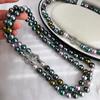 10Mm Maillard Morandi High Quality Candy Mixed Color Malachite Green Artificial Crystal Highlight Pearl Necklace Clavicle