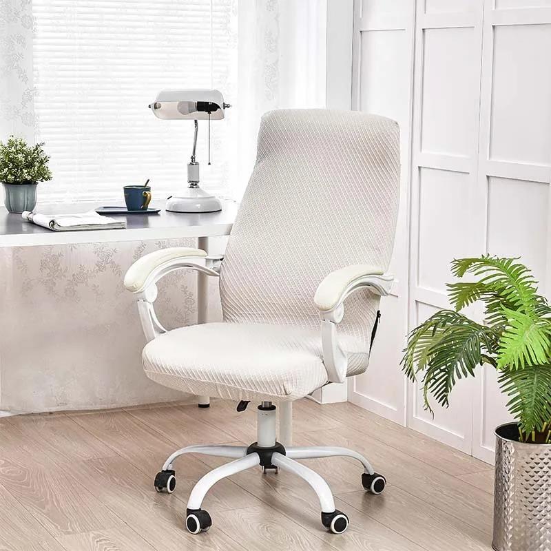 1pc Office Computer Chair Cover Elastic All Inclusive Armchair Protector Cover Office Home Decoration Rotating Chair Seat Covers