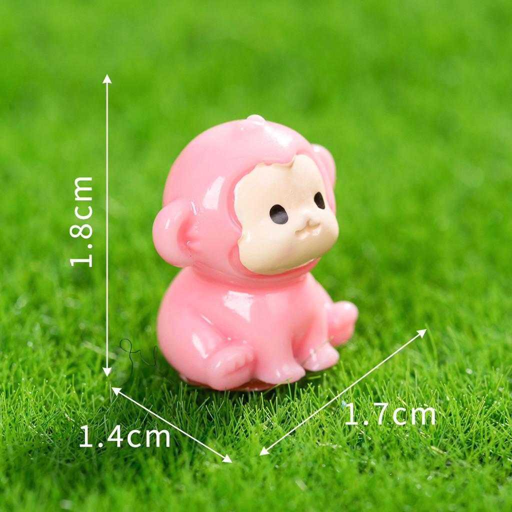 12Pcs/set Multicolors Cartoon Mini Zodiac Animal Miniatures Resin Ornaments Fairy Garden Decoration Moss Terrarium Micro Landscape