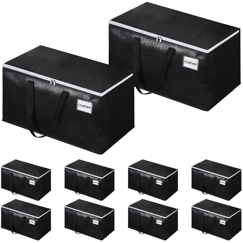 Hochbelastbare große Umzugstaschen mit Rucksackgurten Aufbewahrungstaschen zur Platzersparnis Flach zusammenfaltbar Alternative zu Umzugskartons