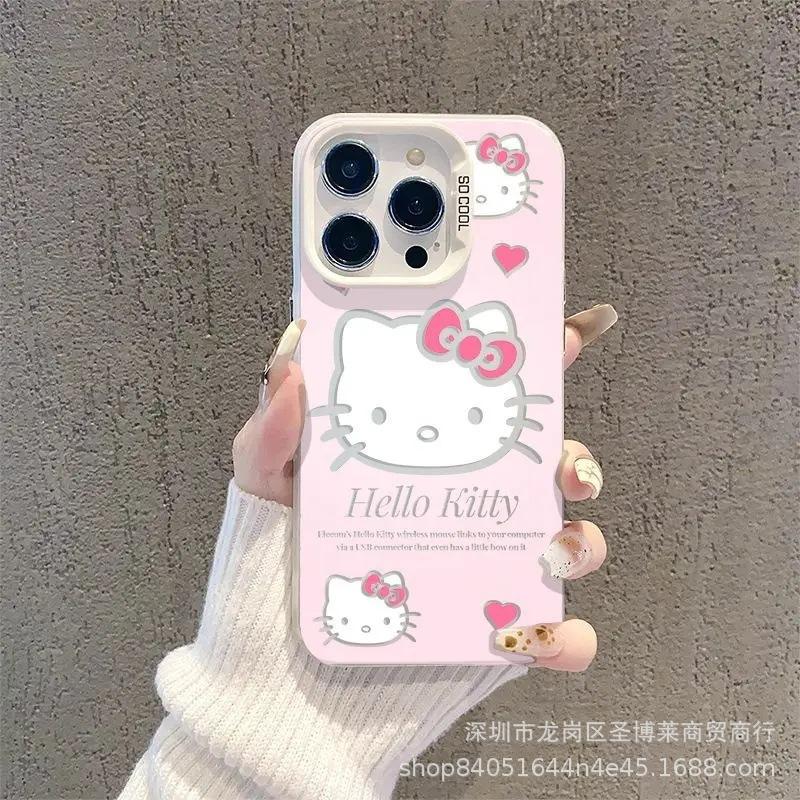 Cute kitty for apple 15 colored silver iPhone14Pro creative 11promax matte 16 protective case 17